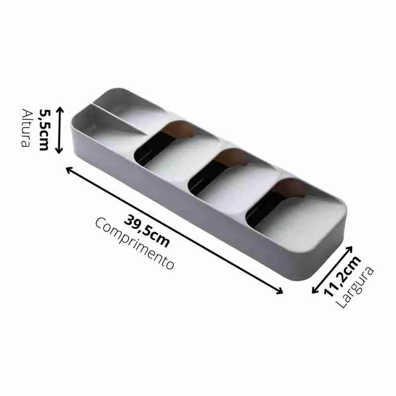 Porta Talheres Organizador Compacto Divisória Para Gaveta - Imagem 8