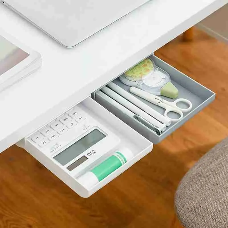 Gaveta Adesiva Organizadora De Lápis Caneta Escritório Mesa - Imagem 2