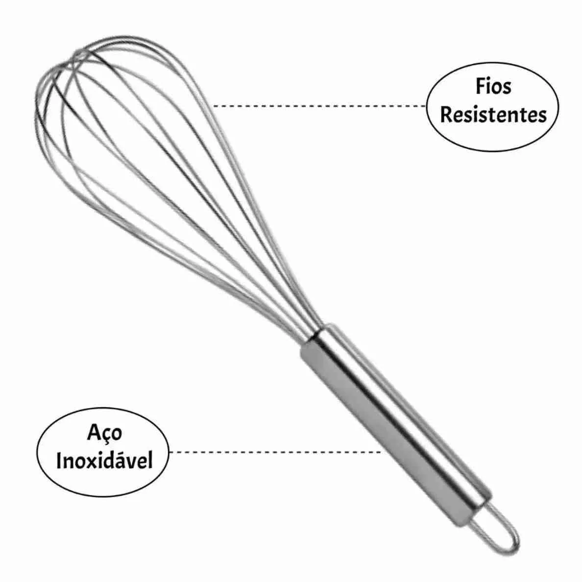 Fue Batedor De Ovos Inox Pequeno - Imagem 3