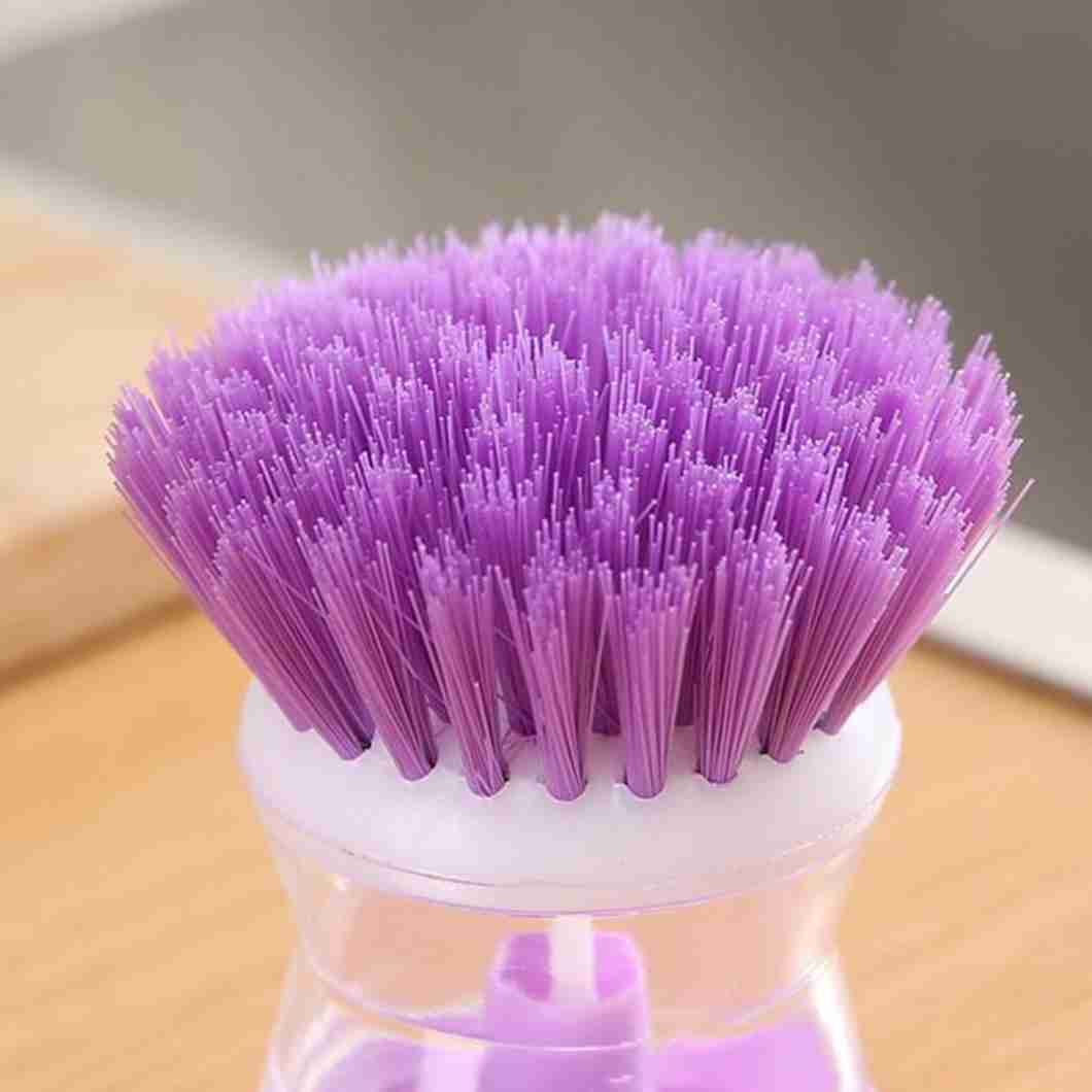 Escova De Limpeza Com Recipiente Para Detergente Multiuso Lava Louças - Imagem 5