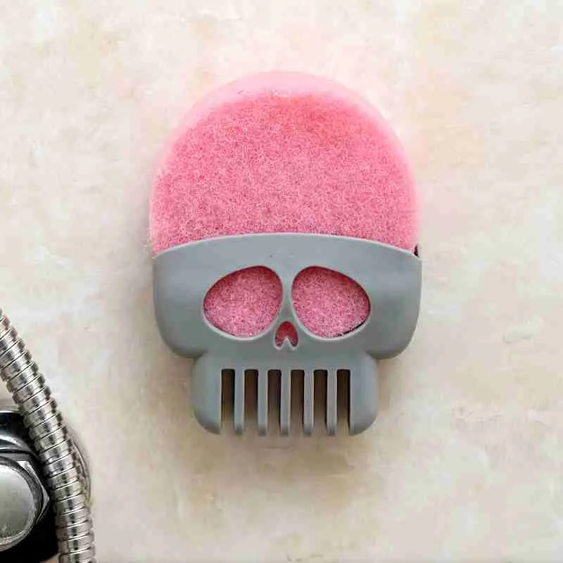 Suporte Porta Esponja Bucha Pia Lavar Louça Cozinha de Caveira - Imagem 2