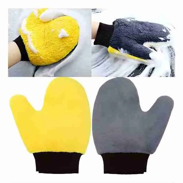 Luva Microfibra Macia Para Limpeza e Lavagem Automotiva - Imagem 4