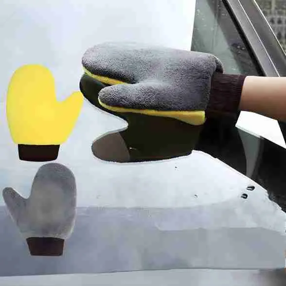 Luva Microfibra Macia Para Limpeza e Lavagem Automotiva - Imagem 5