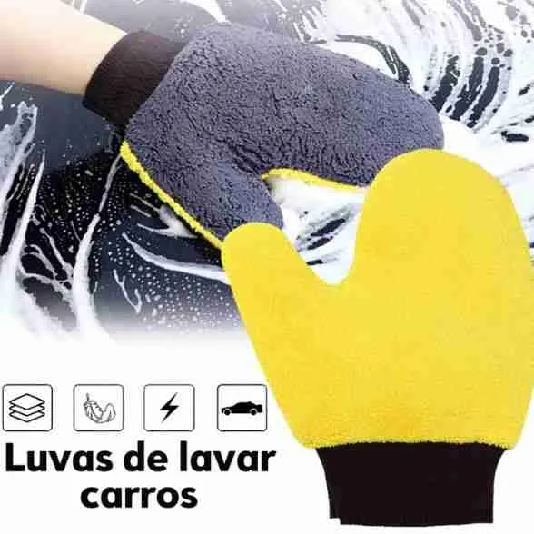 Luva Microfibra Macia Para Limpeza e Lavagem Automotiva - Imagem 6