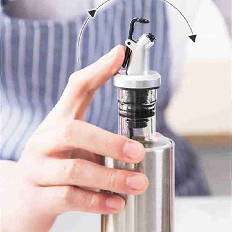 Porta Azeite Vinagre Óleo Molho Aço Inox Dosador Galheteiro - Imagem 3