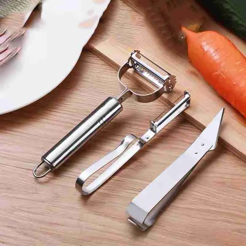 Descascador De Legumes E Frutas Aço Inox 3 em 1 Ultrasharper