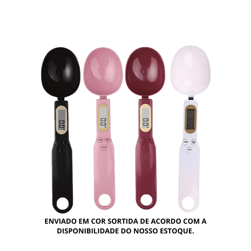 Colher Balança LCD Digital Medidora Eletrônica Casa Cozinha Até 300g - Imagem 6