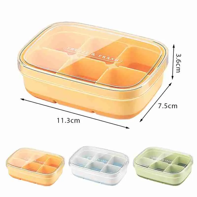 Forma de Gelo 6 Cavidades de Silicone com Tampa - Imagem 7