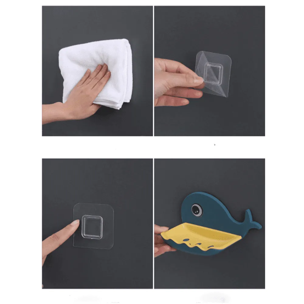 Saboneteira Banheiro Porta Sabonete Baleia Plástico P/ Parede - Imagem 6