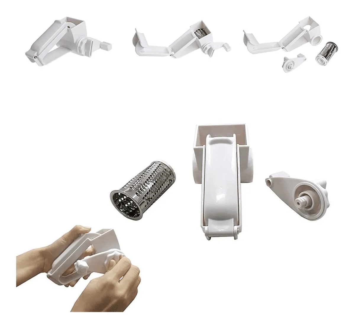 Ralador Manual Queijo Presunto Legumes Chocolate Manivela - Imagem 5