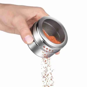 Porta Condimento Inox Magnético para Geladeira – Individual