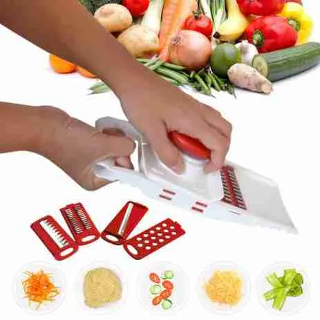 Multi Cortador Fatiador Batata Picador Legumes Manual 5 em 1 - Imagem 2