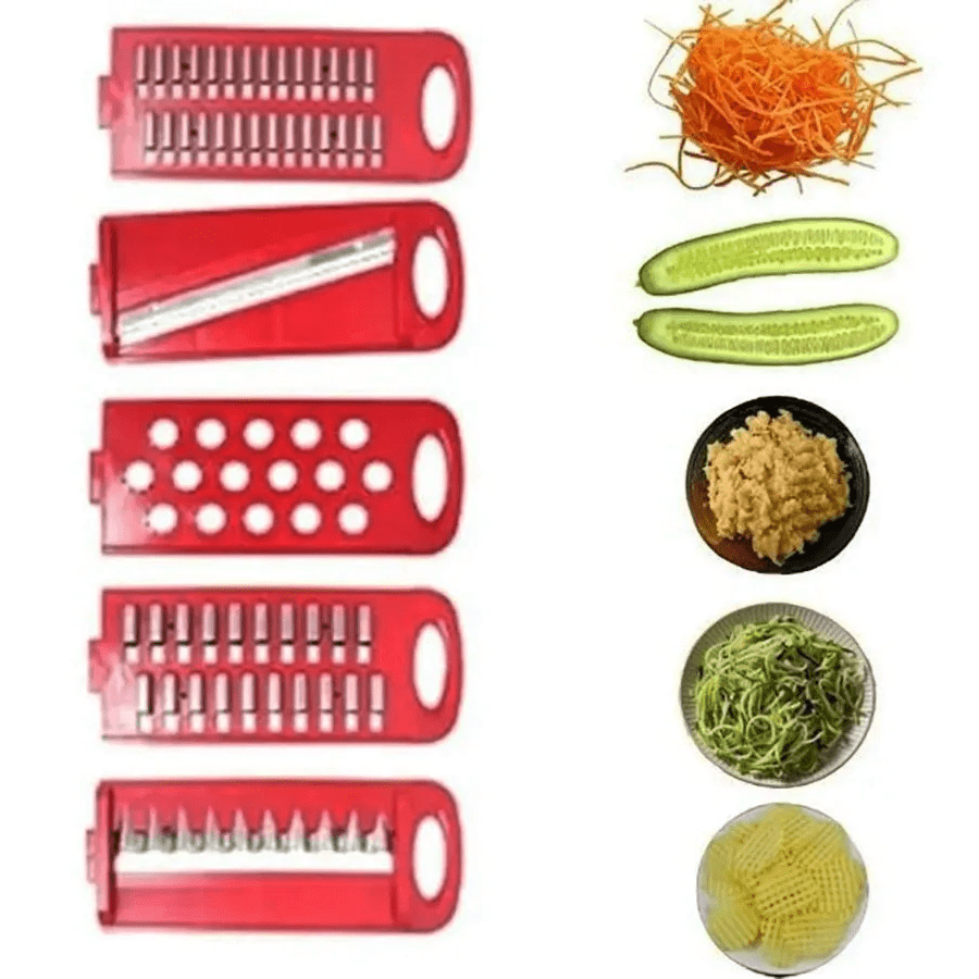 Multi Cortador Fatiador Batata Picador Legumes Manual 5 em 1 - Imagem 3