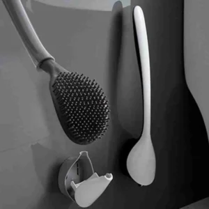 Escova Sanitária para Vaso com Suporte de Parede e Tampa Semiautomática