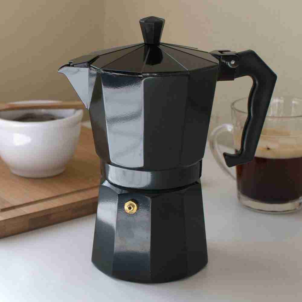 Cafeteira Italiana Moka Alumínio Preta – 300ml Original - Imagem 3