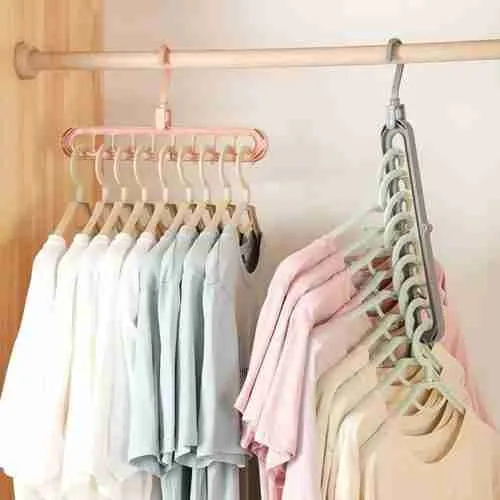 Cabides Magico 9 Furos Multi-dobrável Organizador