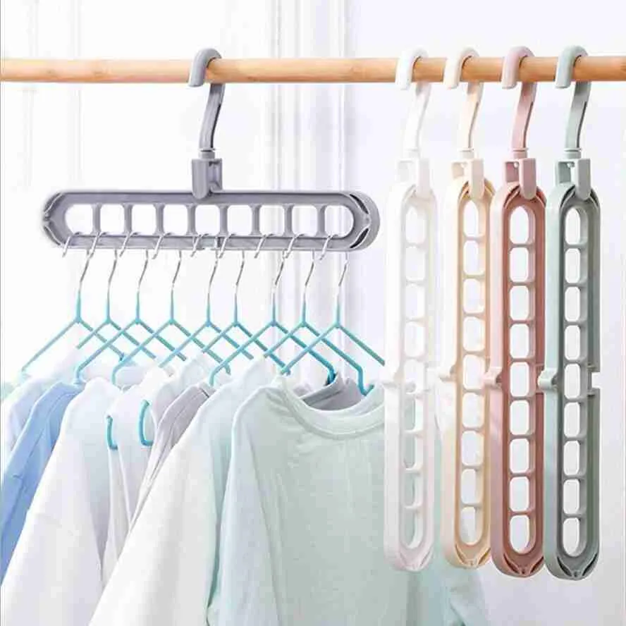 Cabides Magico 9 Furos Multi-dobrável Organizador - Imagem 2