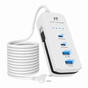 Tomada Carregador De Celular USB E PD 4 Portas