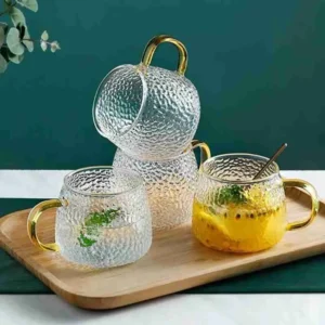 Copo Xícara De Vidro Borosilicate Transparente – 350ML