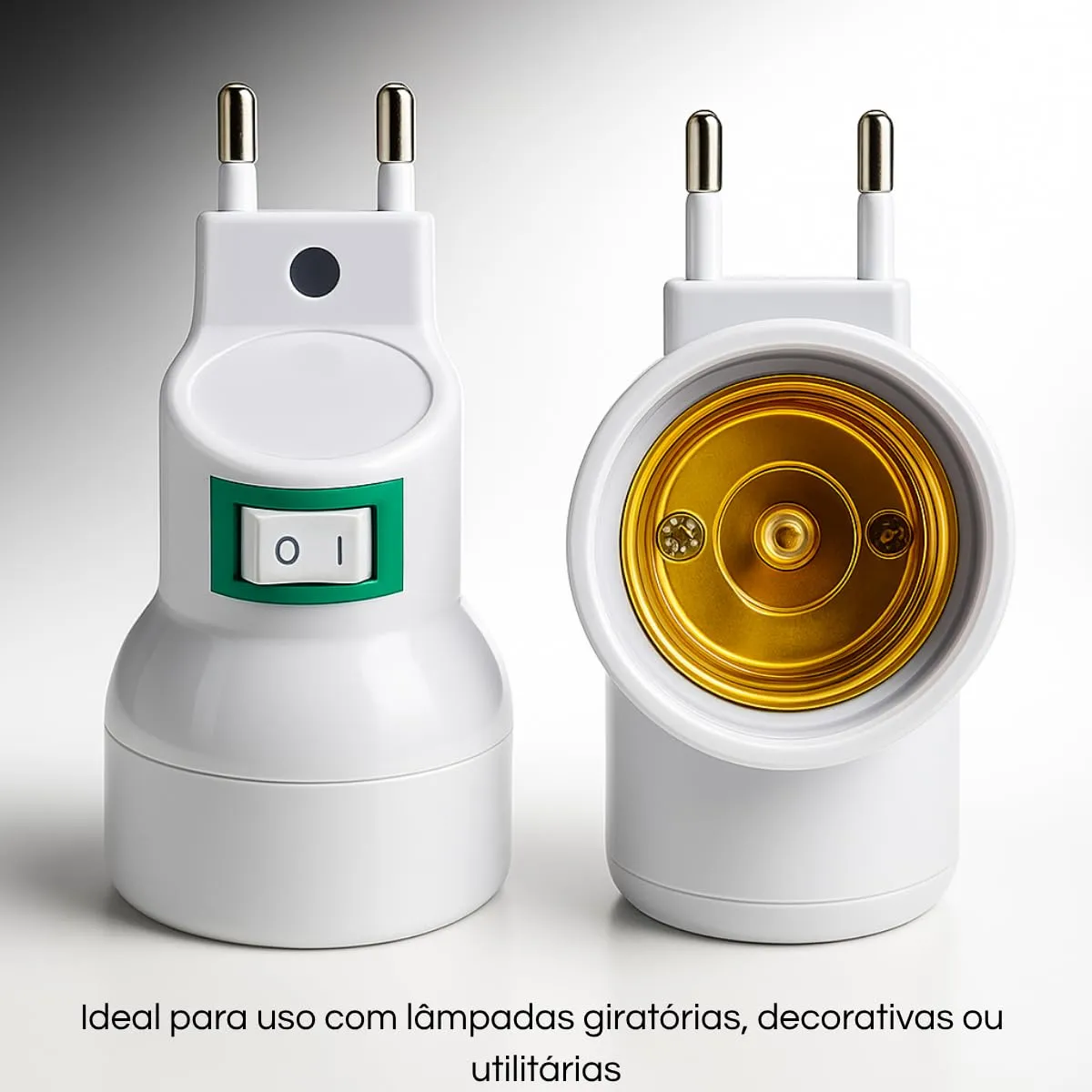 Soquete Tomada Bocal para Lampada E27 Liga – Desliga – Branco – Bivolt 110V 220V - Imagem 7
