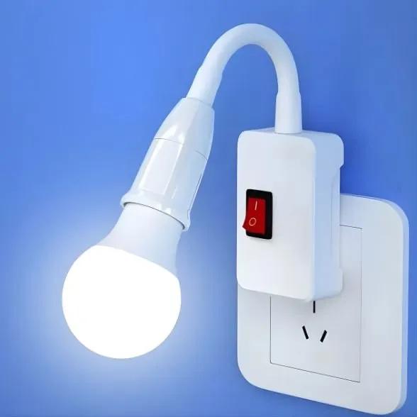 Soquete Flexível E27 com Interruptor para Lâmpada