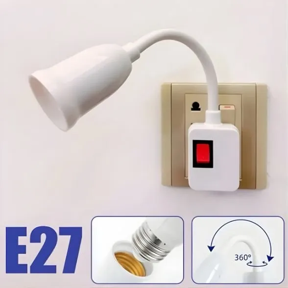 Soquete Flexível E27 com Interruptor para Lâmpada - Imagem 3
