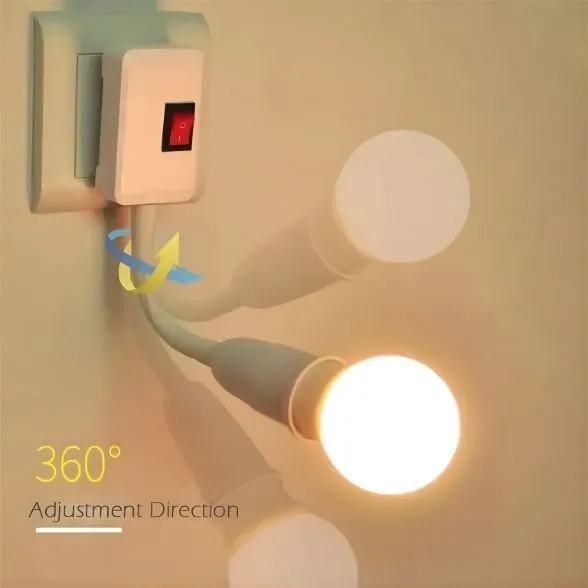 Soquete Flexível E27 com Interruptor para Lâmpada - Imagem 7