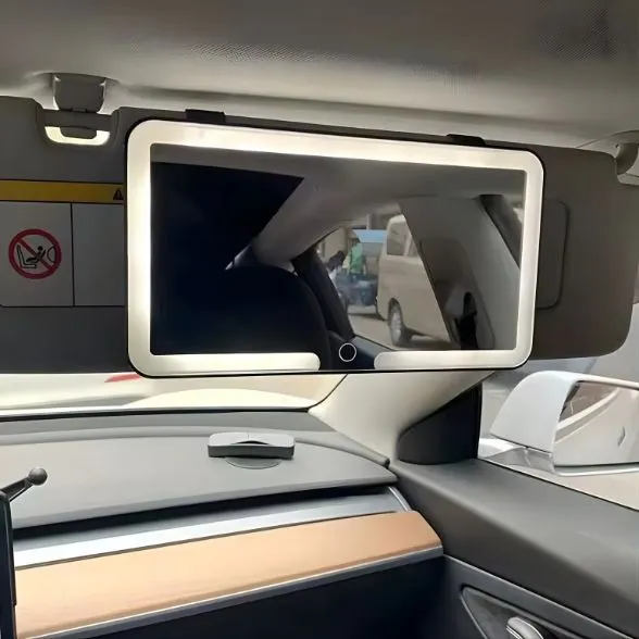 Espelho Para Viseira Solar De Carro com Led 3 Modos De Luz Sensível Ao Toque - Imagem 7