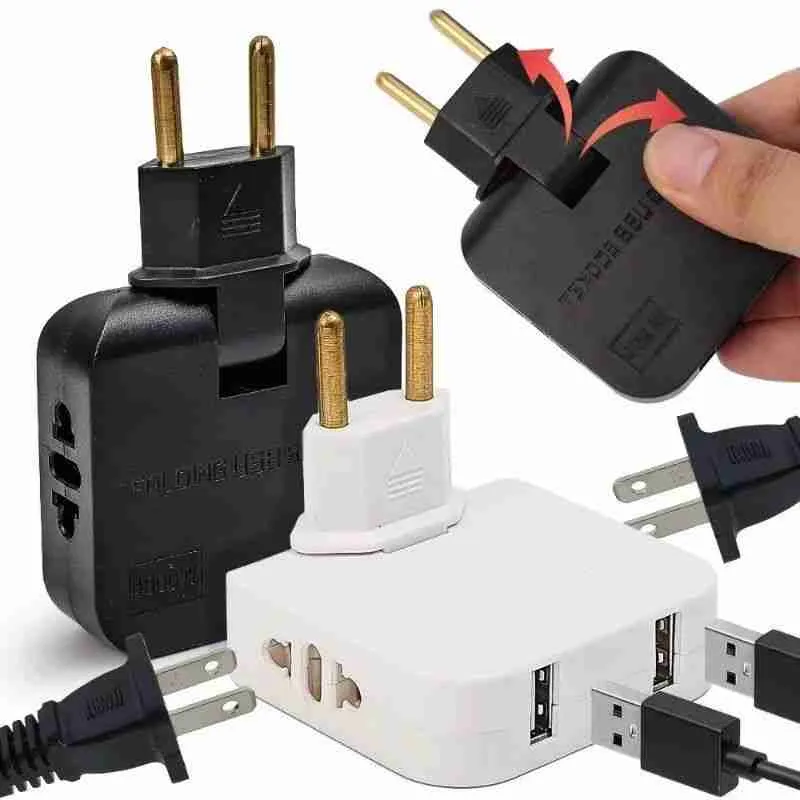 Adaptador Tomada Benjamin Articulado Com Entrada USB - Imagem 3