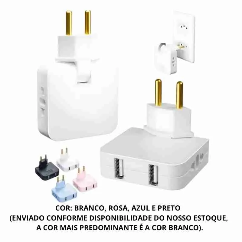 Adaptador Tomada Benjamin Articulado Com Entrada USB - Imagem 9