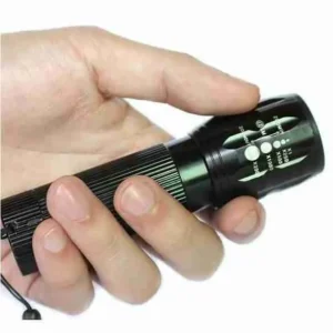 Mini Lanterna Tática com Zoom Telescópico