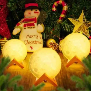 Luminária Abajur Mini Lua Cheia 3D