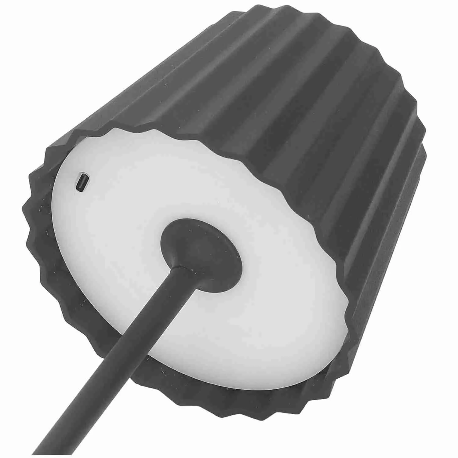 Luminária Abajur Mesa LED Touch Luxo Sem Fio Recarregável Preto - Imagem 9