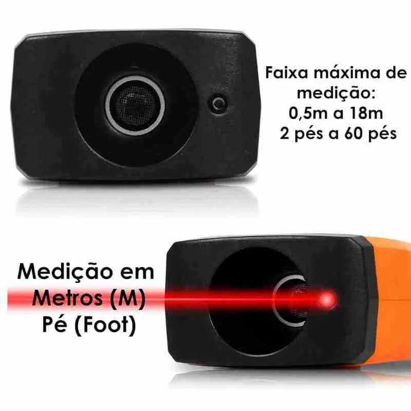 Trena Digital A Laser Com Nível Bolha 18M - Imagem 4