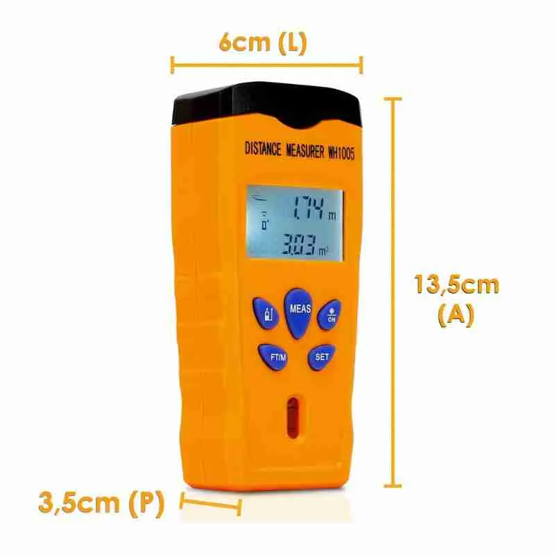 Trena Digital A Laser Com Nível Bolha 18M - Imagem 6