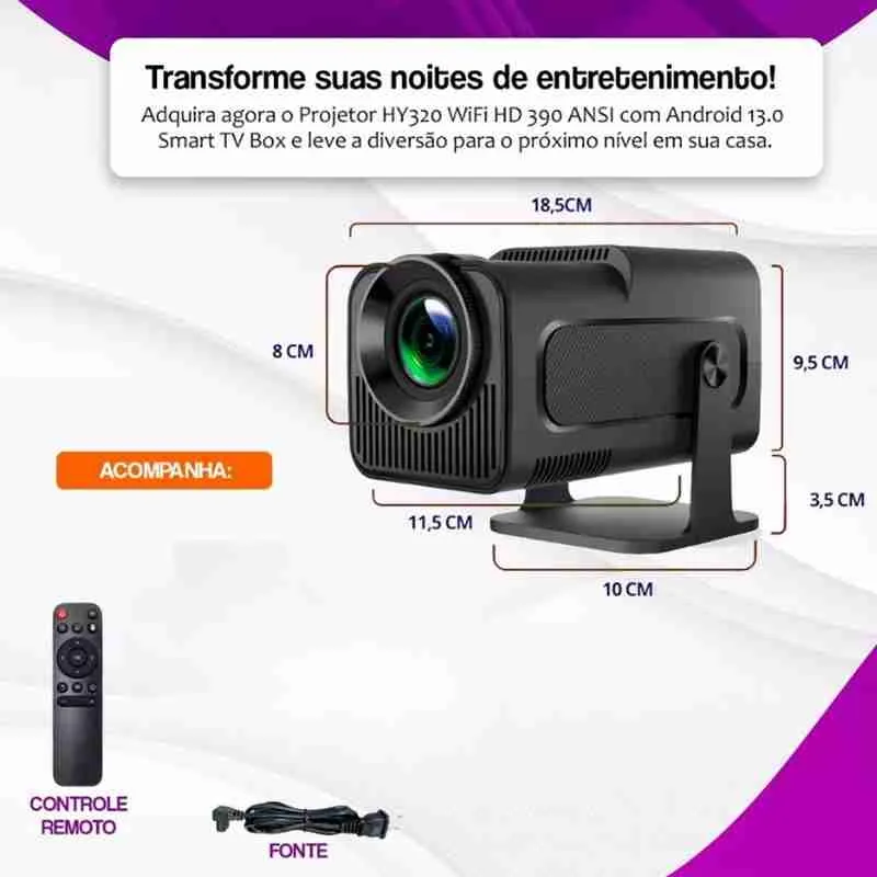 Projetor Full HD Wifi6 4k Android - Imagem 10