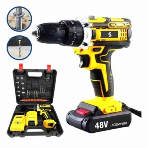 Furadeira Parafusadeira Impacto Com Maleta 2 Baterias 48V