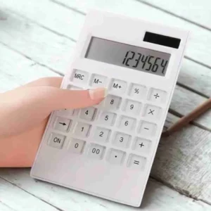 Calculadora De Mesa Branca Ultra Fina Com 12 Dígitos