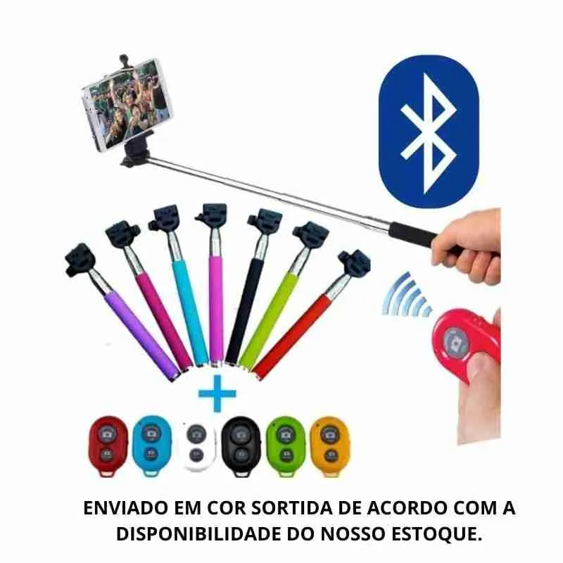 Bastão De Selfie Para Smartphone Android e IOS - Imagem 10