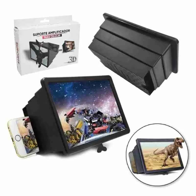 Amplificador De Imagem Tela Do Celular Lupa 3D 8 Polegadas - Imagem 4