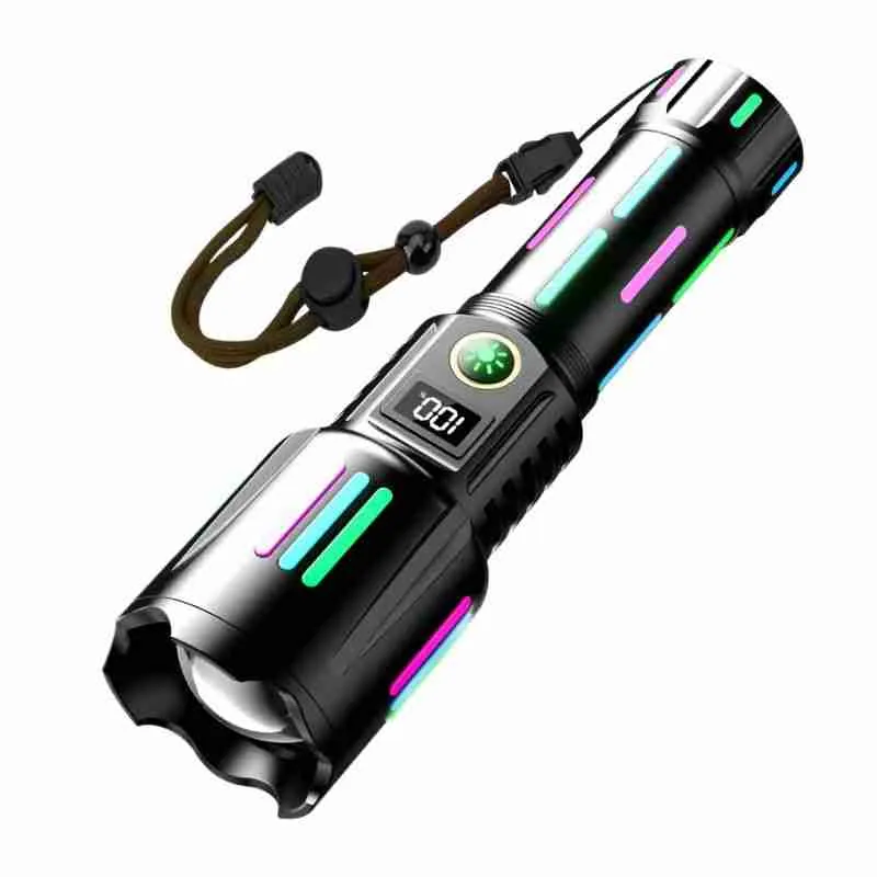 Lanterna Tática LED Potente Canhão De Luz Recarregável