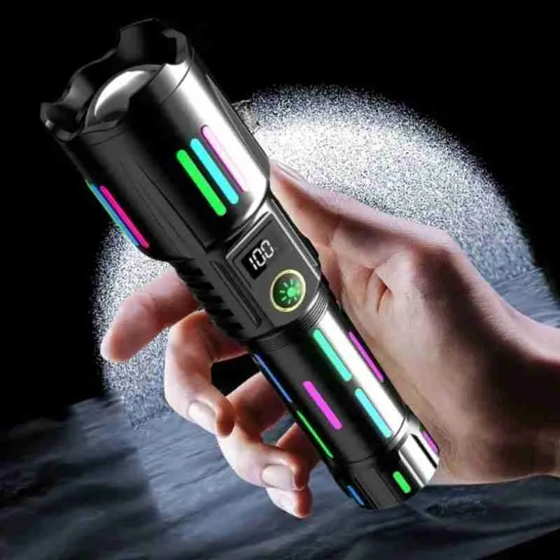 Lanterna Tática LED Potente Canhão De Luz Recarregável - Imagem 2