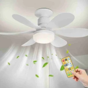 Lâmpada Luminária Ventilador De Teto C/ Controle Remoto 40W