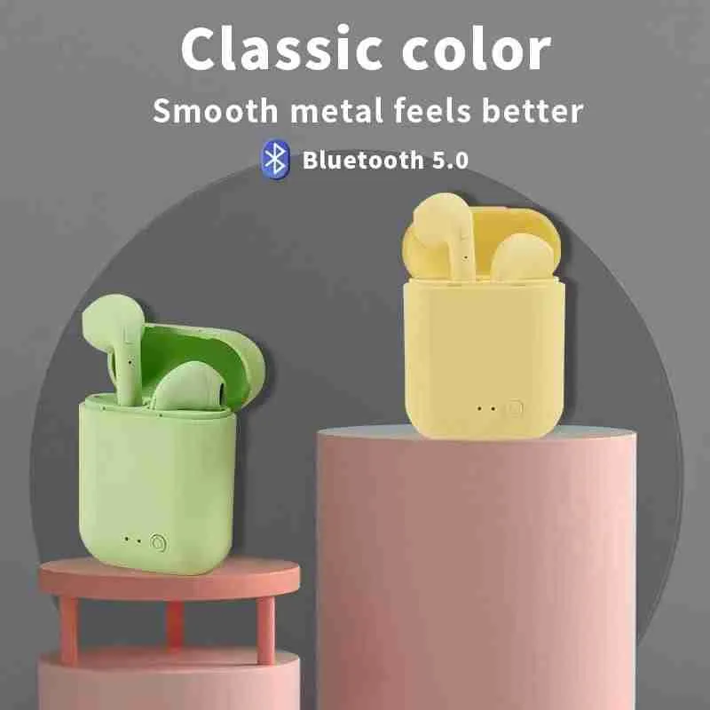 Fone de Ouvido Sem Fio Mini Inpods i12 Bluetooth com Microfone Colorido Fosco - Imagem 2