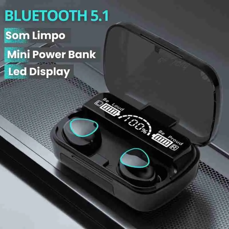 Fone De Ouvido Sem Fio Bluetooth M10 Touch Display LED - Imagem 10