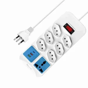 Extensão Tomada Filtro De Linha Com 6 Tomadas USB Tipo-C Entrada Universal