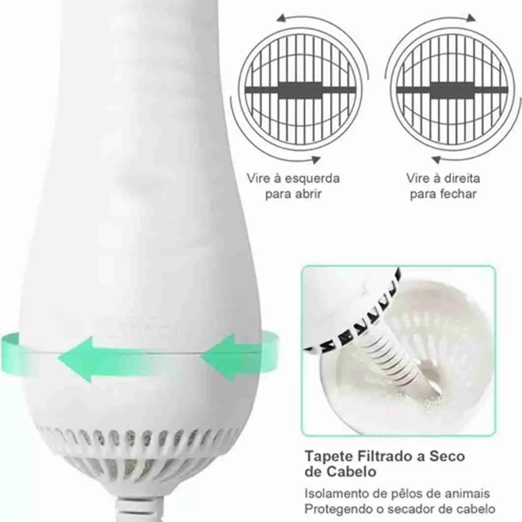 Escova Secadora Pet Portatil Profissional 2 Em 1 Banho E Tosa Cachorro e Gato - Imagem 7