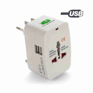 Adaptador Universal Tomada Para Viagem Com Porta USB