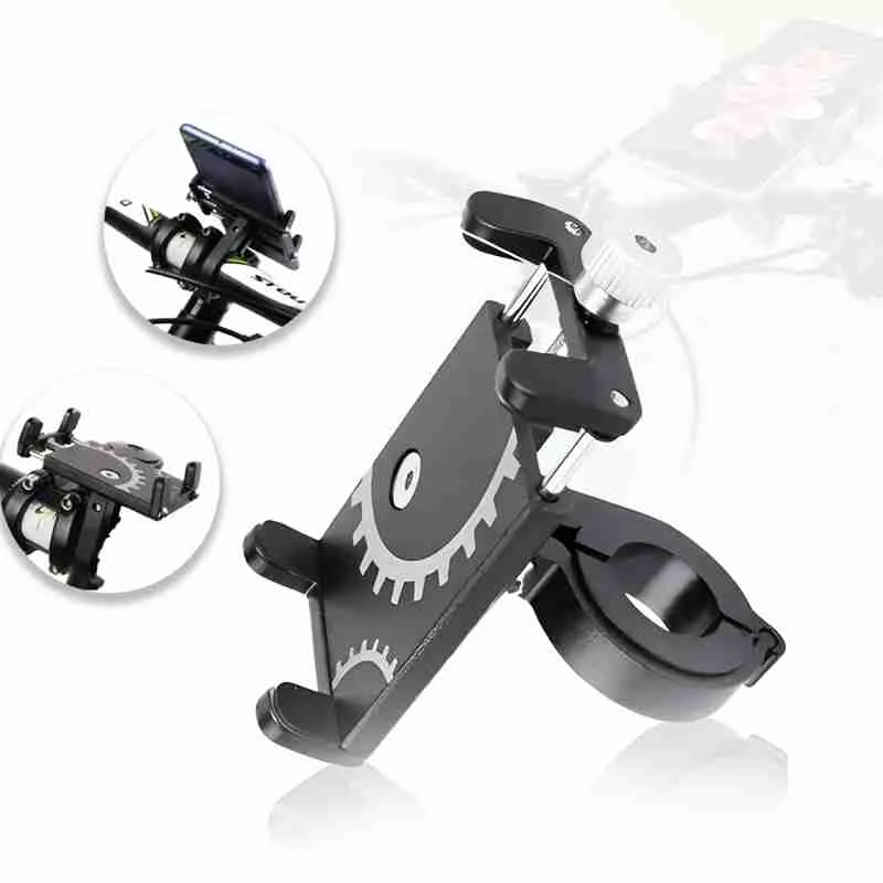 Suporte De Alumínio Universal Para Celular Bike E Moto - Imagem 2