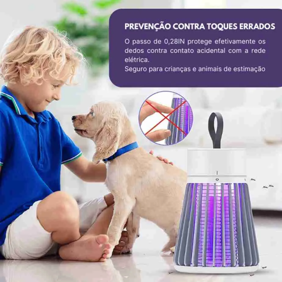 Repelente Eletrônico Armadilha Mata Pernilongo Mosca Portátil - Imagem 10